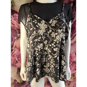 Lauren Conrad Floral Sheer Top